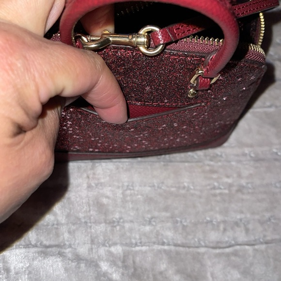 Coach mini Alma with bling bling excellent condition rare find burgundy color. - Picture 7 of 8